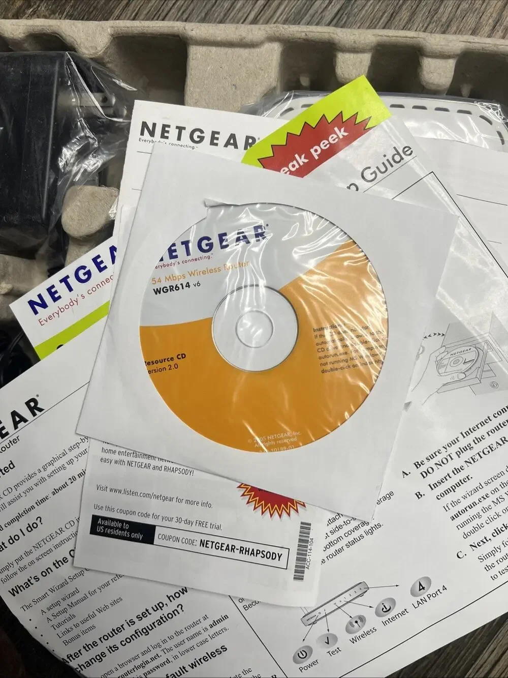 NETGEAR WGR614NA 54 Mbps Wireless G Router 4-Port 10/100 Sealed NIB - Picture 3 of 6